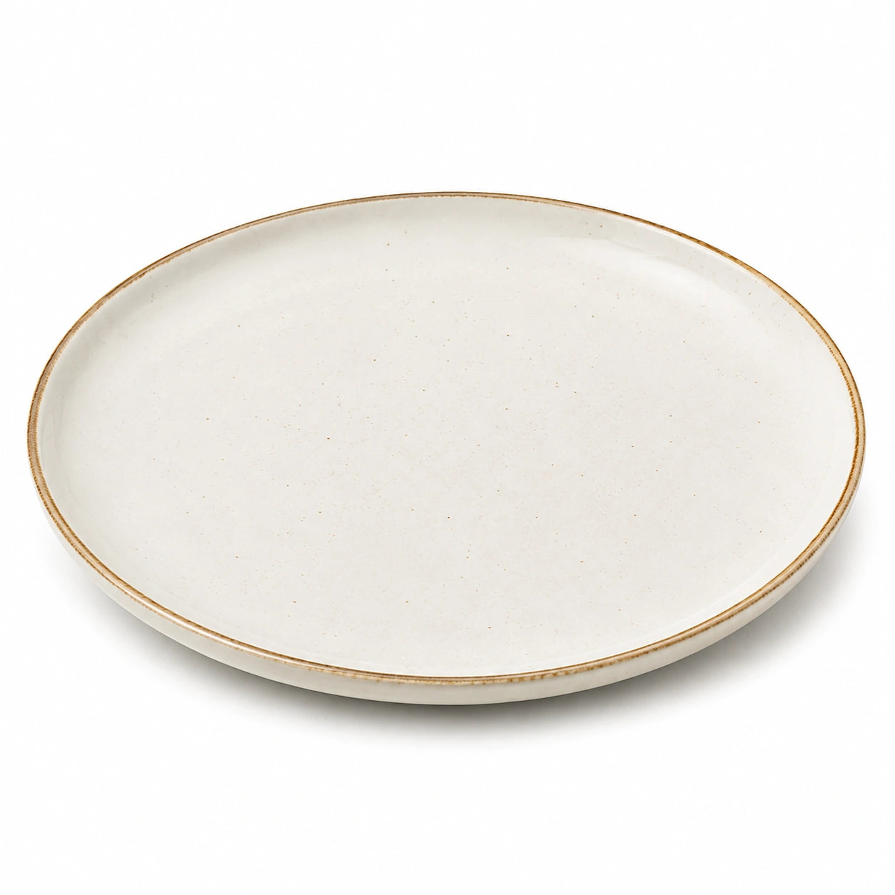 Plat ovale 40 cm en grès blanc style rustique pour service de table