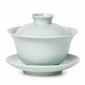 Tasse à thé couverte 150 ml en céramique vert céladon - Gaiwan pour infusion traditionnelle