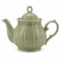 Théière 800 ml en céramique vert sauge style classique